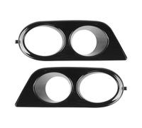 External parts Compatible With BMW For E46 M3 4 Door 2001-2006 2pcs Car Front Lower Bumper Fog Light Lamp Grille Cover Grill Guard Dual Holes(Black B)
