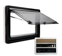 External Push Window for RV Caravan Camper Trailer, 70° Hinged Vent Hatch, 750x450mm, Ideal for Trailers & Vans, Durable & Easy to Install, Enhance Ventilation & Space