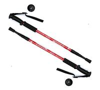 External Quick Lock Trekking Pole - 1 Pair Ultralight Hiking Stick Nordic Walking Stick Crutch,Red