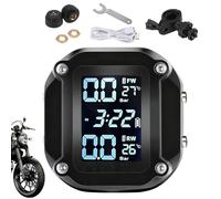 External Sensor, M5 Motorcycle Tire | Pressure Monitor Real-Time LCD Display IP65 Waterproof,Bike ATV Scooter Safety System High Accuracy Pressure Monitoring For Enhanced Riding Performance