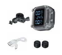 (External Sensor) Waterproof Motorcycle Real Time Tire Pressure Monitoring System Wireless LCD Display