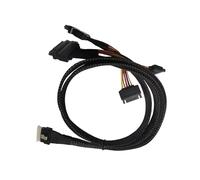 External SFF8654(8i) To 2xSFF8639 NVME Data Server Cable Chassis Connectors 12/24Gbps Transmission Cable For Servers Data Storage Transfer Wire