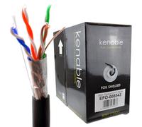 Kenable External Shielded Cat5E Outdoor Copper Ethernet Cable F/utp Reel 305M