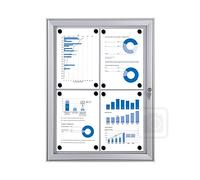 External Slimline Economy Outdoor Drywipe Lockable Notice Board 521mm x 696mm 4 x A4 SCS4XA4