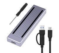 External Solid Disk Enclosure Compatible For M Key Interfaces Featuring Cool Argb Effects And Metal Housing 10Gbps Data Transfer NVMe Ssds Enclosure