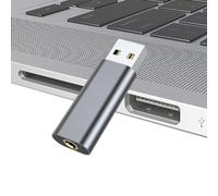 External Sound Card - 3.5mm External Sound Card for Laptop Plug and | Portable USB Audio Interface, USB Headset Adapter for Headphone, Laptop, Desktop