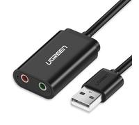 External Sound Card Adapter USB 2.0, Black