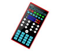 External Sound Card for Live Broadcast, Mobile Phone and Computer | Metal Body, 1200mv Capacity, Reverberation and Noise Reduction, Red Finish for Computers and Phones