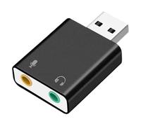 External Sound Card - USB 3.5mm Audio Adapter, No Drivers Needed Sounds Card Accessories, Plug And Play Design Compact, 7.1 Virtual Surround Sound, Aluminium Alloy Housing For Desk Travel