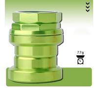 External Thread Folding Bike Headset Double Bearings 34/34mm CNC Processed Aluminum Alloy Suitable For Brompton A C P Line(Green)