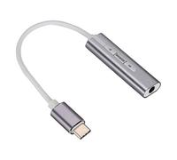 External to 3.5mm Adapter, Silver for Headphone and Mic | Universal 3.5mm Compatability, Plug and Play No Drivers, Desktop Streaming Gaming