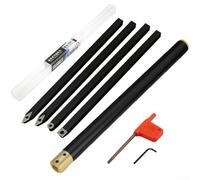 External Turning Wood Lathe Tool with Aluminum Alloy Knurling Insert Cutter, Interchangeable Carbide Inserts, and Ergonomic Wood Handle (Square handle)