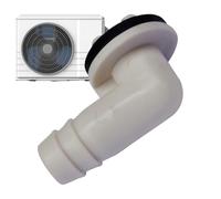 External Unit Drain Hose Connector - PP 0.59in | Air Conditioner Drain Hose Connector, Lightweight Elbow Fitting | for Home AC Units, Professional Technicians, HVAC Installation, Repair, Maintenance
