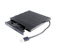 External USB 3.0 DVD/CD Player Dual Layer Burner for HP Dell Acer Asus Acer Lenovo Notebook PC, Portable Pop-up Optical Drive for Windows 7/8/10 Mac OS Laptop & Desktop, Black Waved Pattern