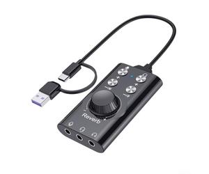 External USB Audio Card with 7 1 Surround Sound for Diverse Audio Needs