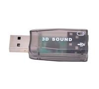 External USB Sound Adapter - USB 2 in 1 External Stereo Sound Adapter, USB Audio Adapter, No Driver Required, Plug and Play Audio Adapter for Playing Games and Live Video Streaming