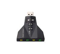 External USB Sound Card 3D Audio Dual Virtual 7.1 Adapter USB 2.0 Plug & Play for Laptop Creative and Useful