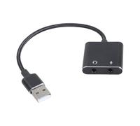 External USB Stereo Sound Card Adapter Cable with 3 5 mm Headphones and Microphone Hole for Computer Tablet Mobile Device USB to Card Adapter