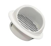 External Vent Stainless Steel Air Vent Black Gray White, Round Duct Wall Soffit Vents Cap Outlet External Extractor Grille Cover With Louvres, For Ventilation System, Air Conditioning, Kitchen