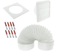 External Wall Vent Ducting Cover Kit for Hotpoint Cooker Hoods (White, 4" / 102mm)