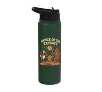 Extinct Animal Humor Science Teacher Joke Retro Disco Dance Stainless Steel Insulated Water Bottle