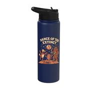 Extinct Animal Humor Science Teacher Joke Retro Disco Dance Stainless Steel Insulated Water Bottle