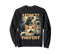 Extinct Not This Cat Funny Cat Selfie T-Rex Dinosaur Meme Sweatshirt