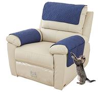 EXTLEZSA Armrest Chair Covers, Stretch Armchair Couch Arm Rest Cover, Waterproof Armchair Slipcover Nonslip Quilted Furniture Protector for Pets Leather Sofa Couch (Blue,3 People (set of 5))