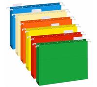 Extra Capacity Hanging File Folders, RAZCC 30 Pack Reinforced Hanging Folders Letter Size, Heavy Duty 1 Inch Expansion, for Bulky Files, Filing Cabinet, Adjustable Tabs, Assorted Colors