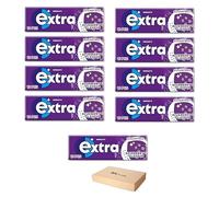 Extra Chewing Gum 9 x Sugar Free Selection Fresh Blueberry Little Moments of Refreshment Sold by VR Angle
