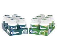 Extra Chewing Gum, Cool Breeze and Spearmint Flavours, 6 Packs of 46 Pieces Each (12 Packs Total)