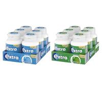 Extra Chewing Gum, Peppermint and Spearmint Flavours, 6 Packs of 46 Pieces Each (12 Packs Total)