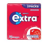 Extra Chewing Gum, Strawberry Flavour Sugarfree, Multipack, 3 x 9 Pieces