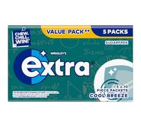 Extra Chewing Gum, Sugar Free, Cool Breeze Flavour, 6 x10 Pieces