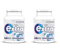 Extra Chewing Gum, Sugar Free, Ice Peppermint Flavour, Chewing Gum 46 Pieces, 64g (Pack of 2)