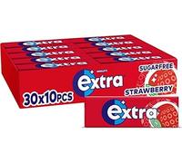 Extra Chewing Gum, Sugar Free Strawberry Flavour, 30 Packs of 10 Pieces