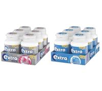 Extra Chewing Gum, White Bubblemint and Peppermint Flavours, 6 Packs of 46 Pieces Each (12 Packs Total)