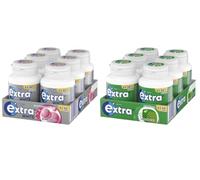 Extra Chewing Gum, White Bubblemint and Spearmint Flavours, 6 Packs of 46 Pieces Each (12 Packs Total)