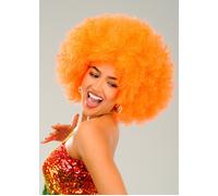 Extra Curly Orange Large 70s Disco Afro Wig