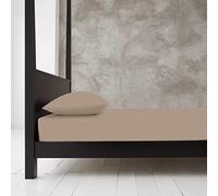 Extra Deep 40cm Fitted Sheets Easy Care Polycotton Cotton Rich Deep Fitted Bed Sheets (Natural, Super King)