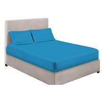 Extra Deep Bedding 100% Extra deep Fitted Sheets 16" 40CM Egyptian Cotton 200TC 15 Colours Single Double King Super King (Single, Teal)