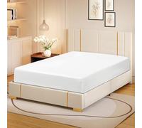 Extra Deep Egyptian Cotton Fitted Sheet 30cm/11 Inch Deep Mattress Pocket 800 Thread Count Soft, Fade & Wrinkle Resistant Hotel Quality Bottom Fitted Sheet (White, King)