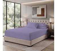 MistyMorning Extra Deep Fitted Sheet 16''/40cm, Egyptian Cotton bed sheets with 200 Thread Count, Soft & Premium quality Bedding & Linen (Lilac, King)