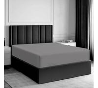 Extra Deep Fitted Sheet 500 Thread Count 100% Pure Egyptian Cotton 40 CM/16 Inch Deep Mattress Pocket 5 Star Hotel Quality Luxurious Bottom Fitted Sheet (Gray, King)