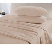 Extra Deep Fitted Sheets Plain Flannelette 100% Brushed Cotton Thermal Super Soft Warm Cosy 40cm Deep Fitted Sheets (Super King, Latte)