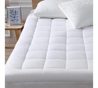 Extra Deep Mattress Topper 4 Inches Thick - Soft & Fluffy Quilted Super King Microfiber Mattress Topper - Hypoallergenic Mattress Bed Toppers with Elastic Straps. (Super King)