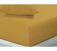 Extra Deep Pocket 40cm Fitted Sheet Super King Bed Size Mustard Soft, Wrinkle Free, Easy Care Poly Cotton (Super King mustard)