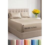 Extra Deep Pocket Twin Sheets - 4 Piece Sheet Set - Easily Fits Extra Deep Mattresses