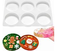 Extra Deep Silicone Molds for Resin,Large 6 Cavity Epoxy Resin Moulds for Reusable Round Coasters, Trays, Dishes DIY Craft Mat Epoxy Moulds for Custom Creations