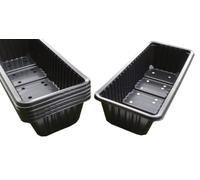 Extra Deep Trays for Plants - Heavy Duty Plant Propagator Trays for Seedling Germination, Microgreens & Seedlings - Reusable Plastic Growing Trays for Indoor Garden, Greenhouse & Windowsill (6 Pack)